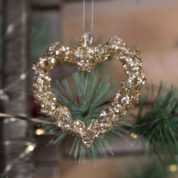 Julehjerter til ophng 3 stk i ske